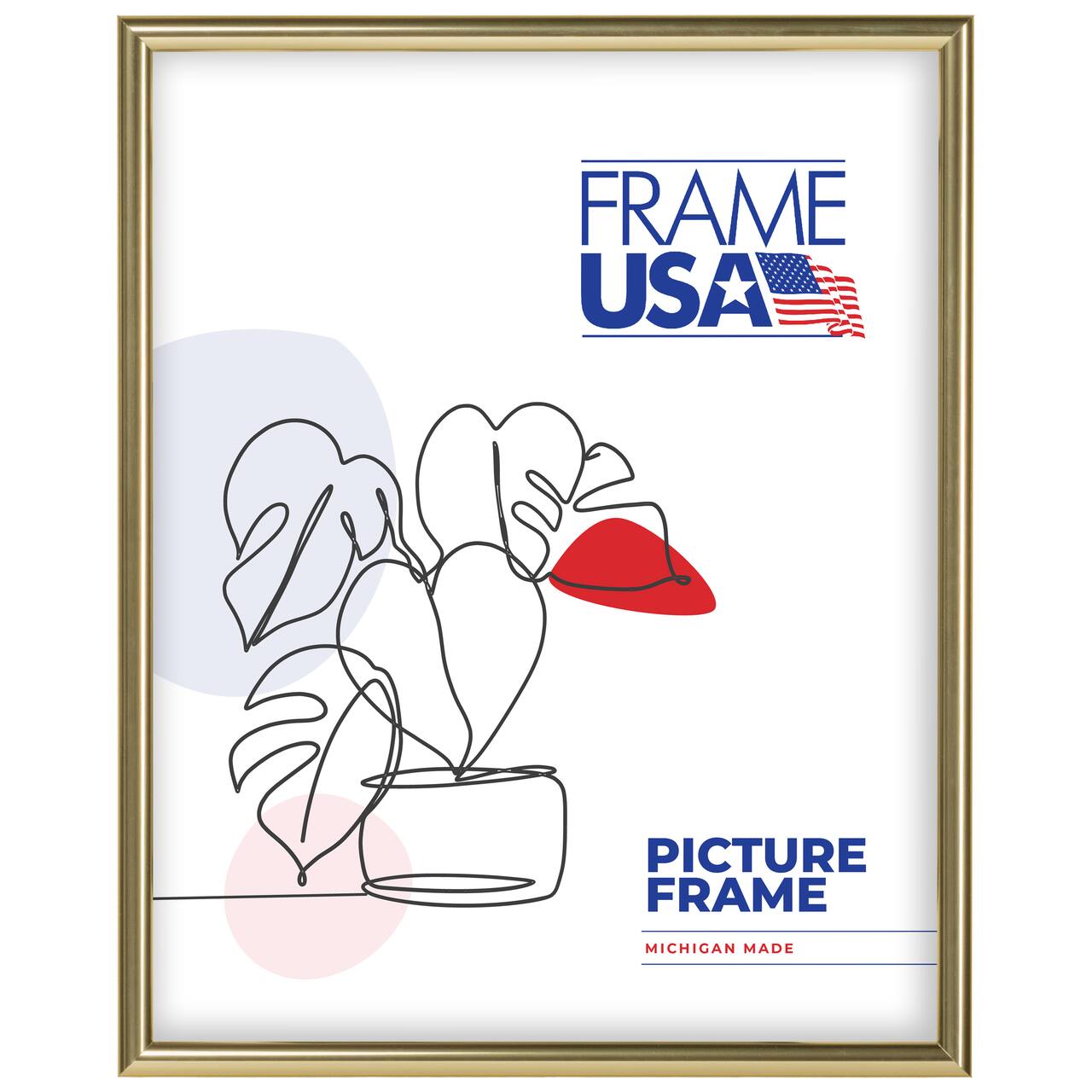 Frame USA Metal I Gold Single Image Picture Frame